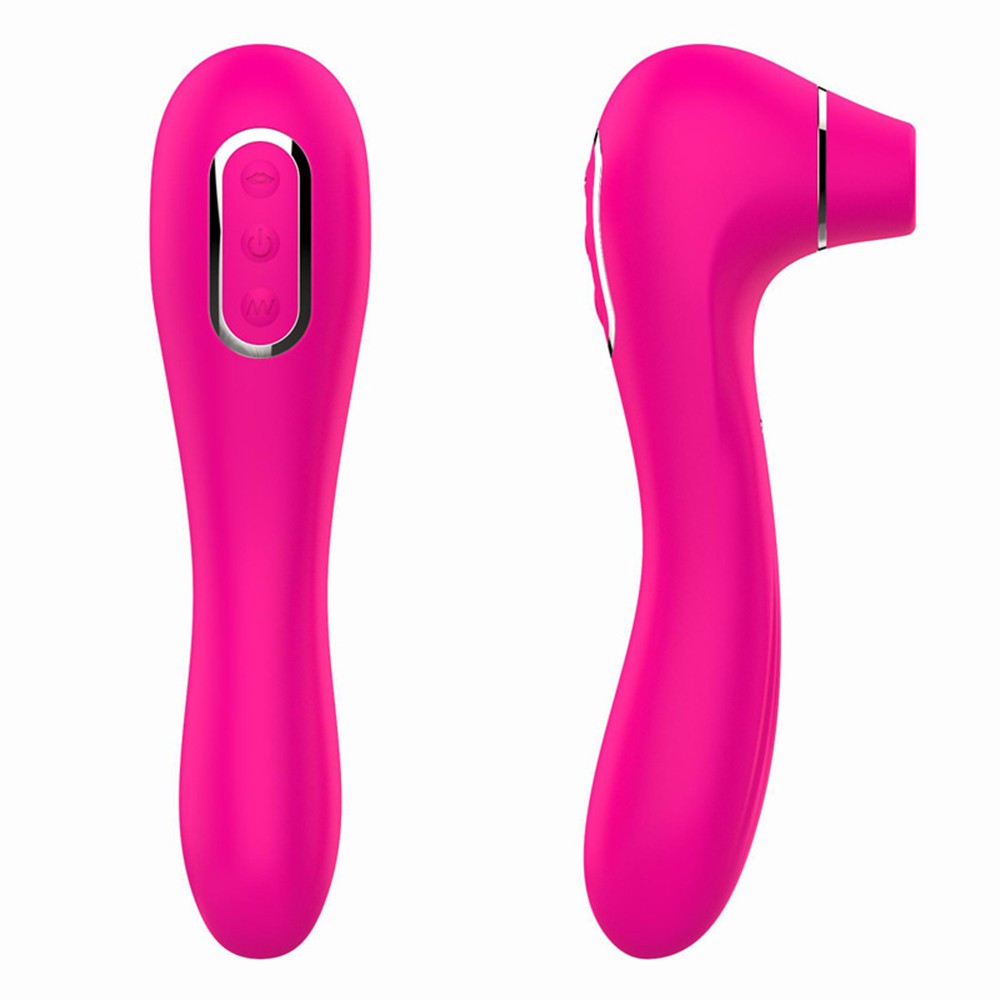 Vibromasseur 10 modes et stimulateur par vibrations à picots sur membrane rose 10 programmes USB