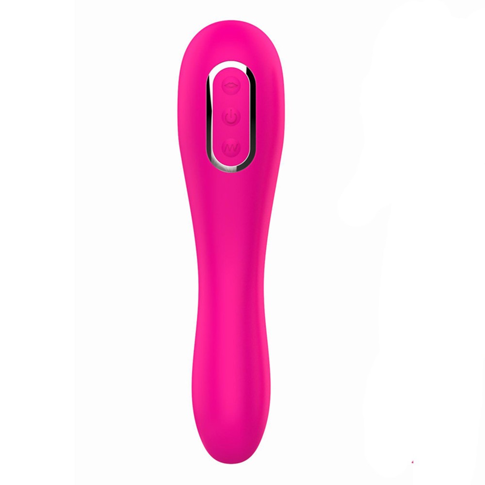 Vibromasseur 10 modes et stimulateur par vibrations à picots sur membrane rose 10 programmes USB