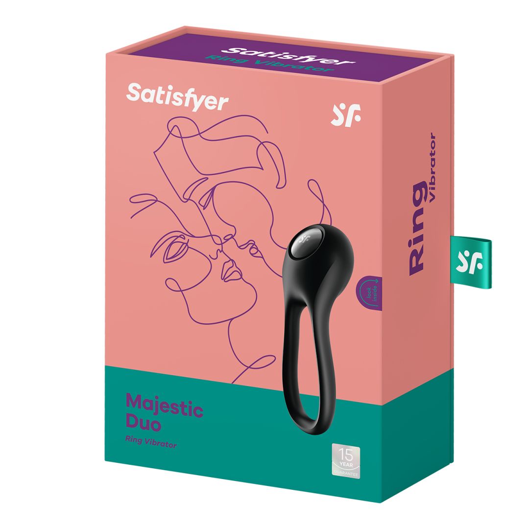 Majestic Duo - Noir Cockring Satisfyer