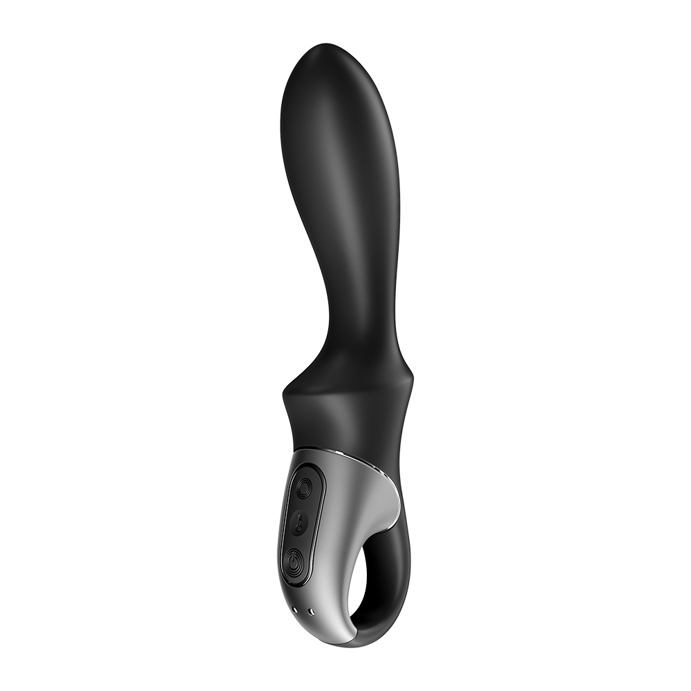 Vibromasseur noir USB, chauffant et connecté Heat Climax Satisfyer