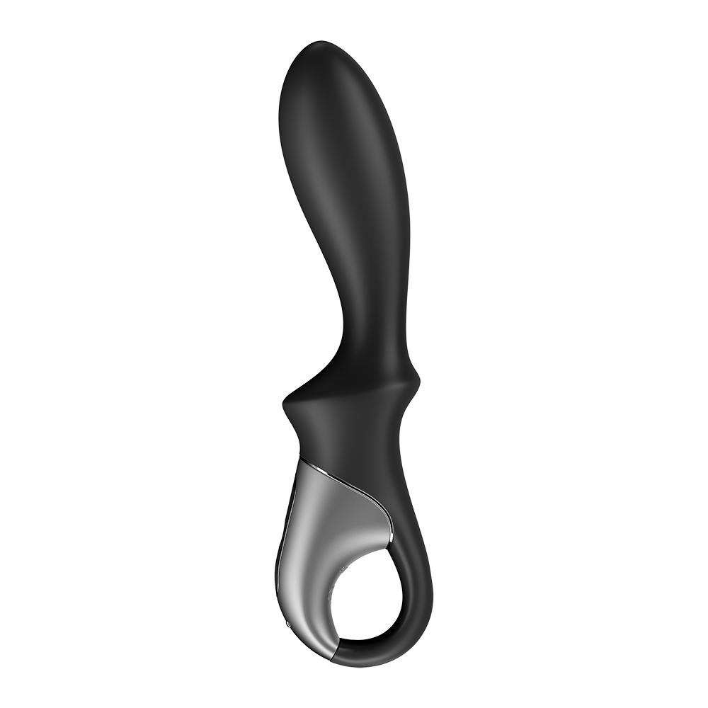 Vibromasseur noir USB, chauffant et connecté Heat Climax Satisfyer