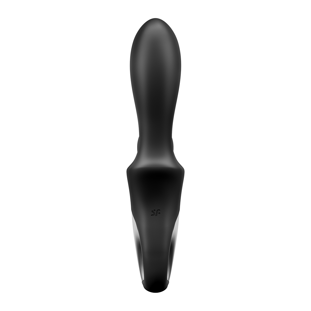 Vibromasseur rabbit noir USB, chauffant et connecté Heat Climax+ Satisfyer