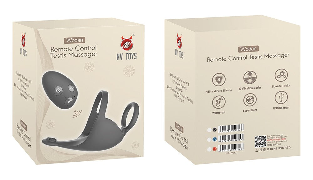 Vibrateur / Masseur de testicule télécommandé, USB waterproof