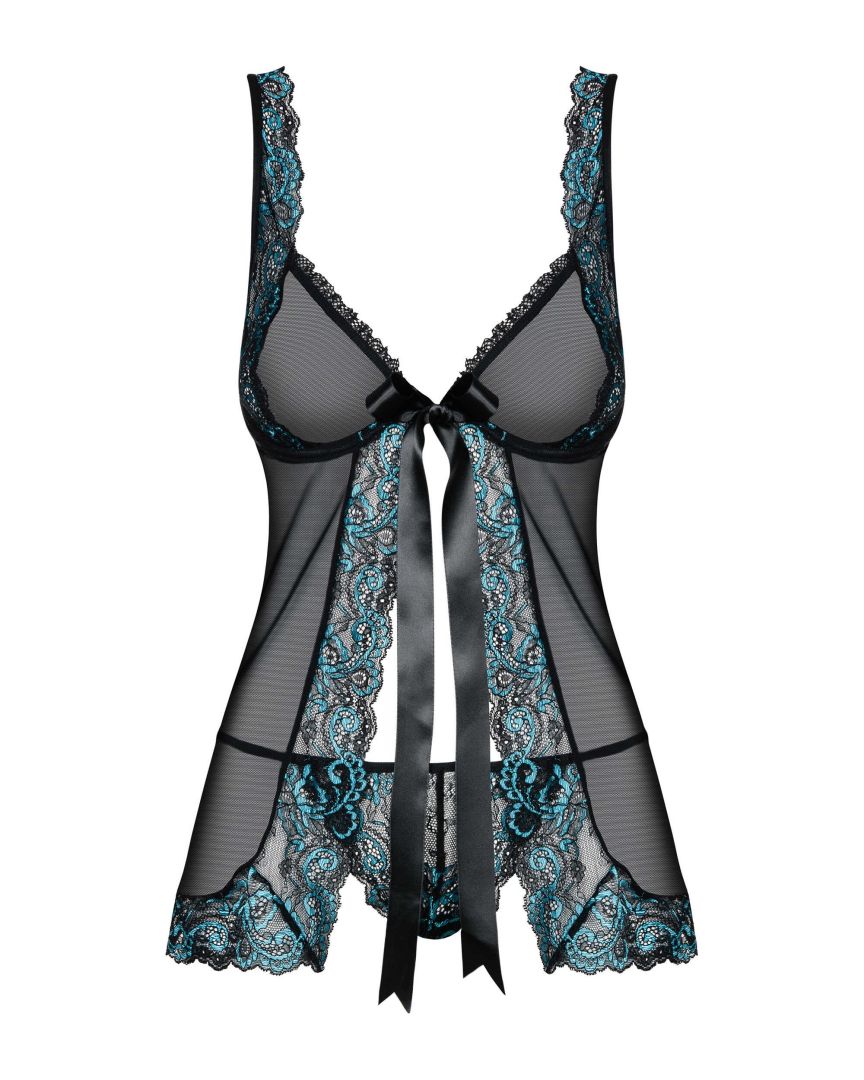 Amanta Babydoll - Noir et Turquoise