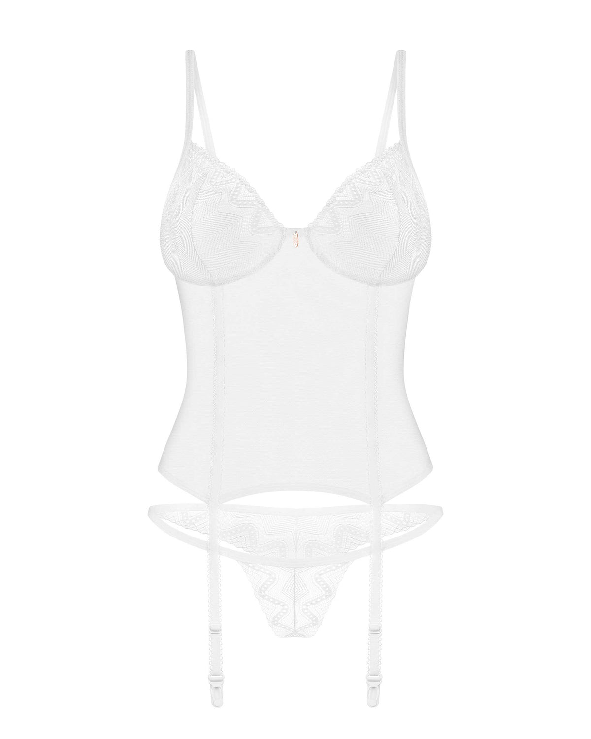 Alissium corset et string - Blancs