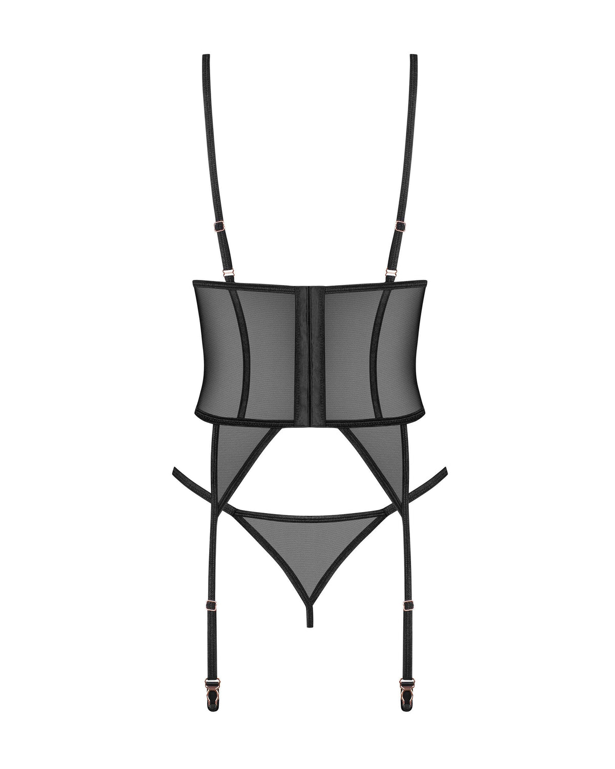 Euridia corset et string - Noirs