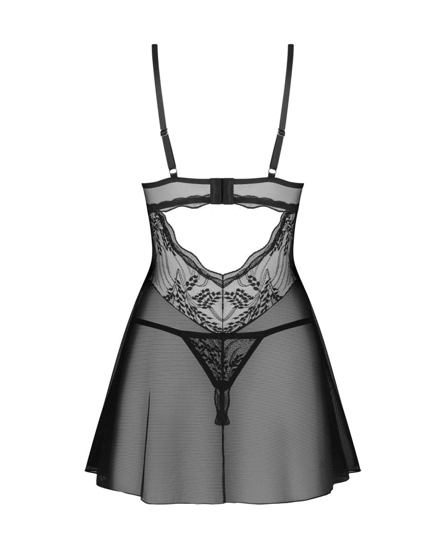 Perisia babydoll et string - Noirs
