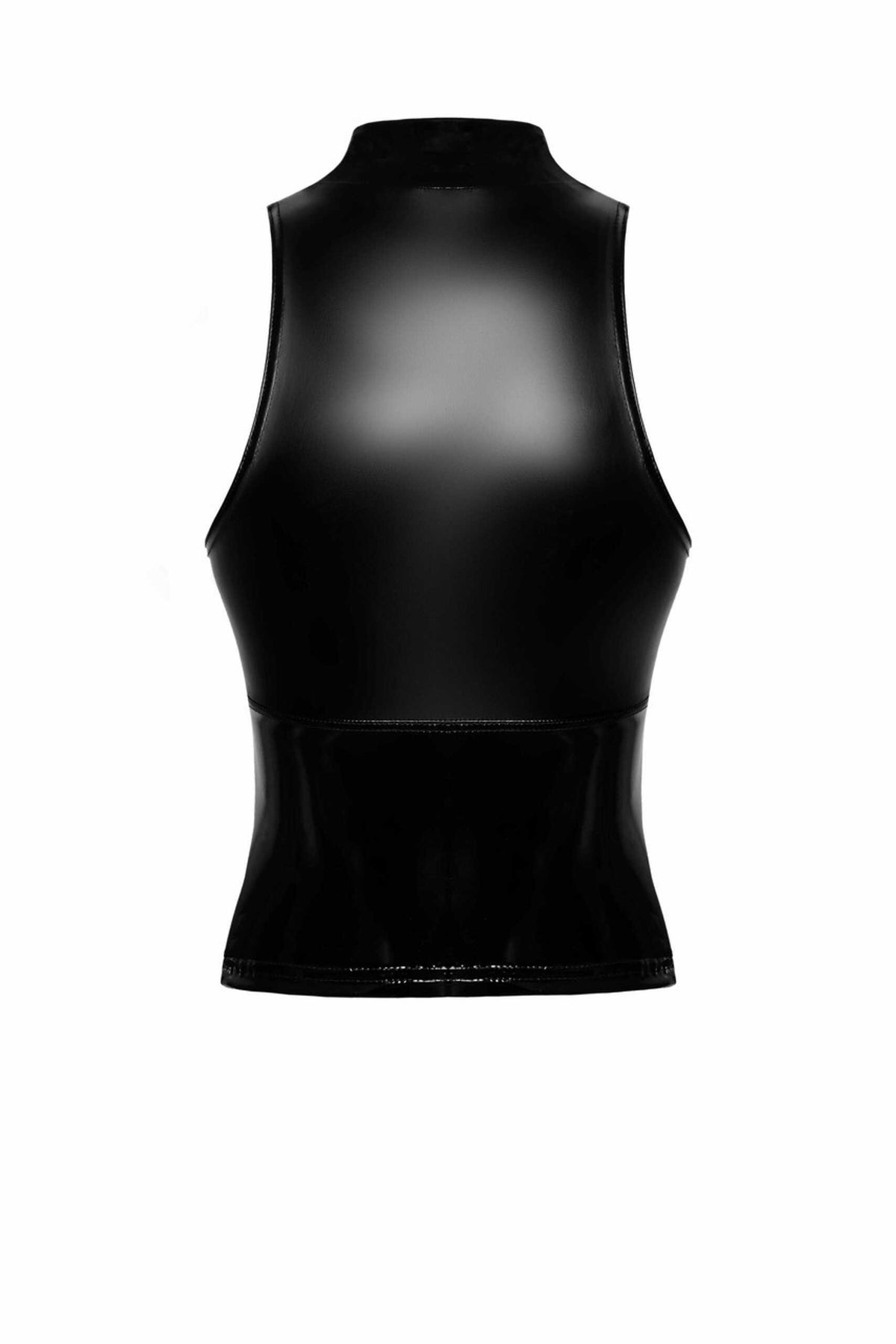F324 Glam Top wetlook avec corset en vinyle