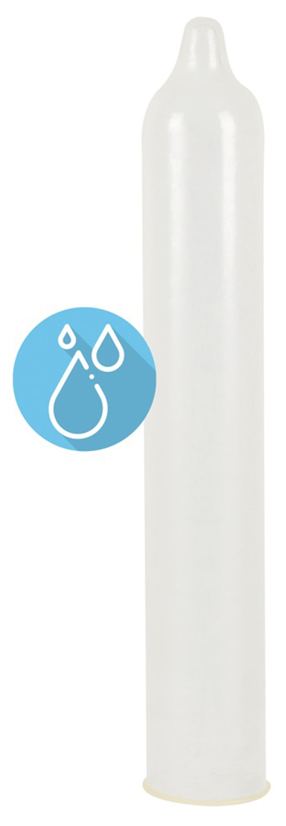 Préservatifs extra lubrifiés, en latex x12 avec réservoir Extra Wet 53 mm