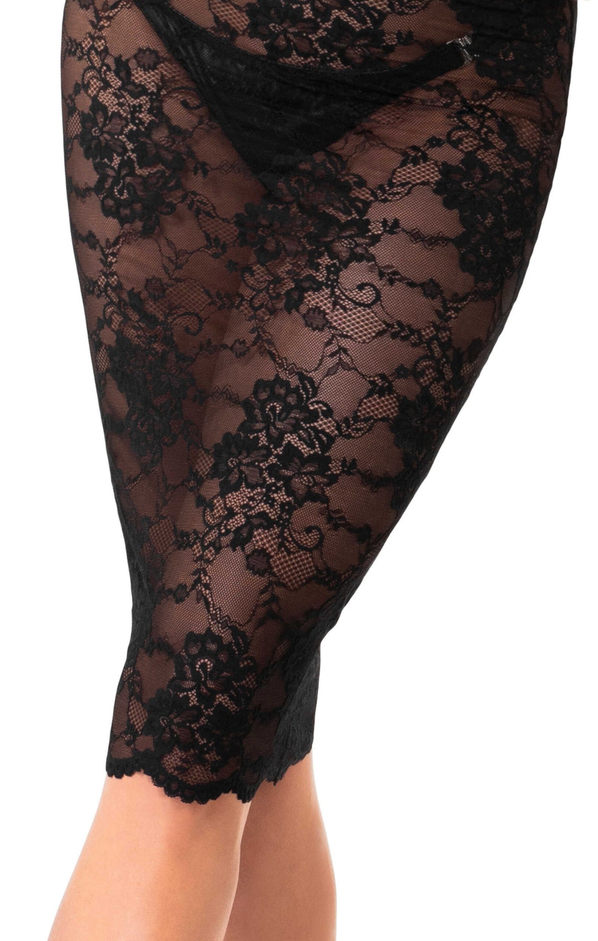 F338 Robe Midi en dentelle Nocturne