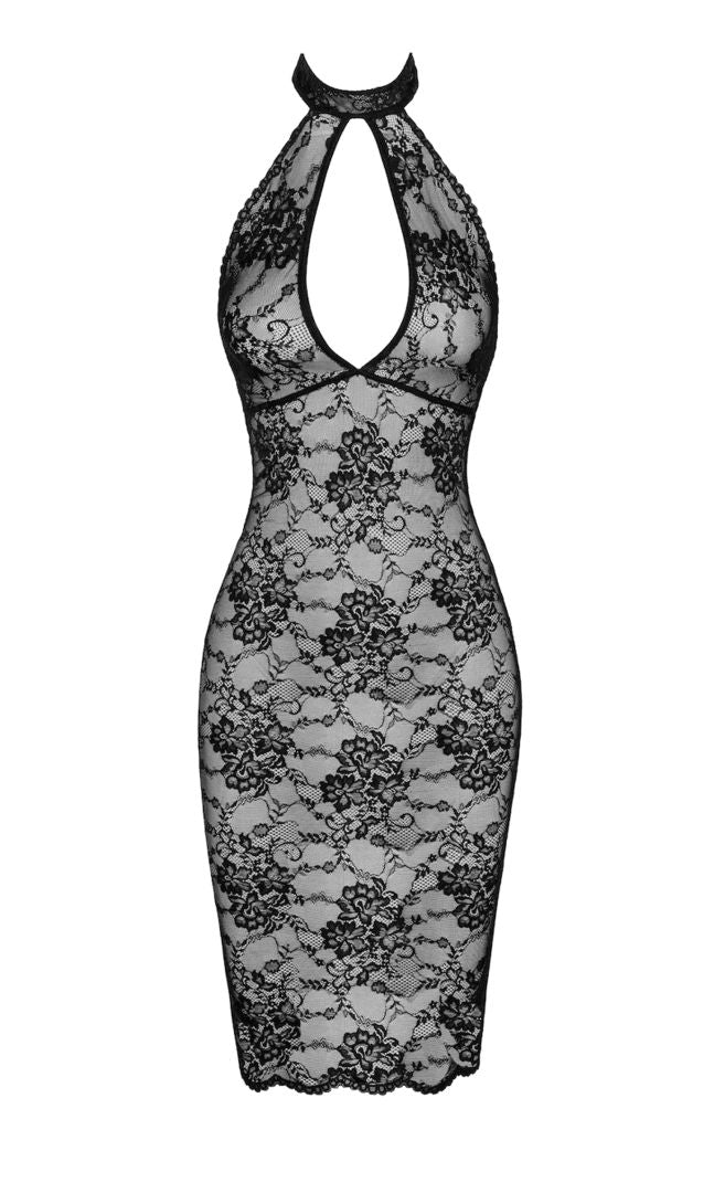 F338 Robe Midi en dentelle Nocturne