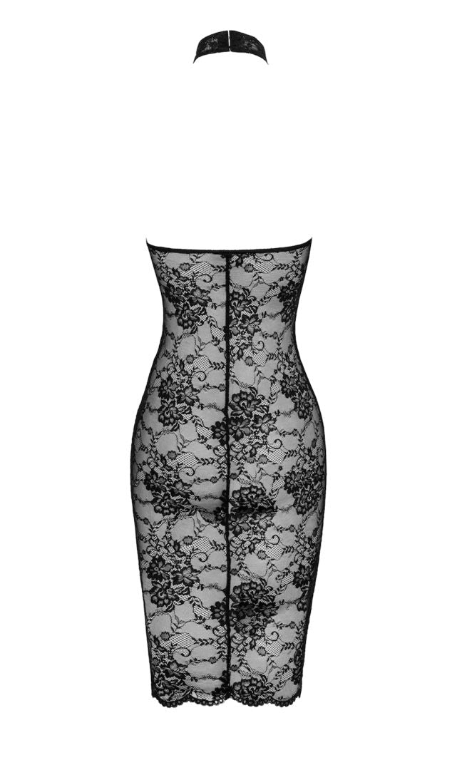 F338 Robe Midi en dentelle Nocturne