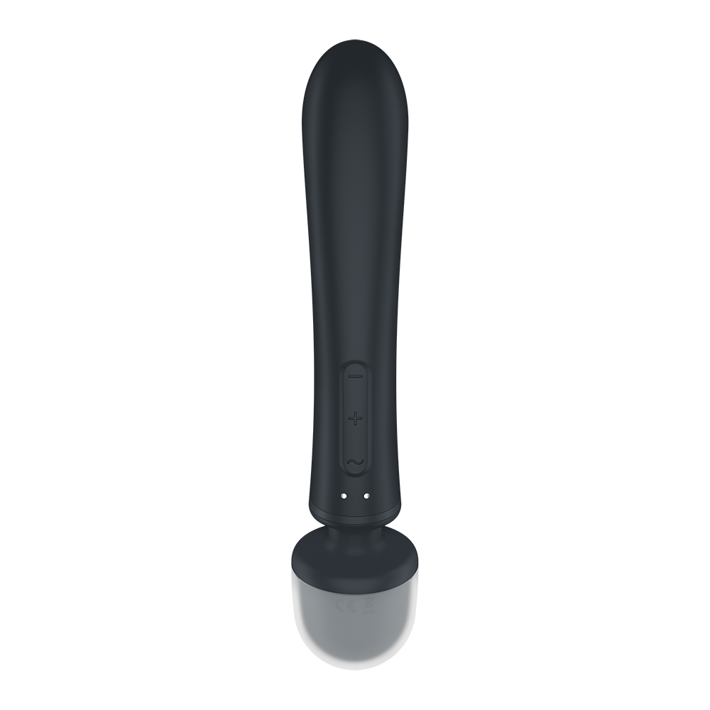 2 en 1 Vibromasseur rabbit et wand noir USB Triple Lover Satisfyer