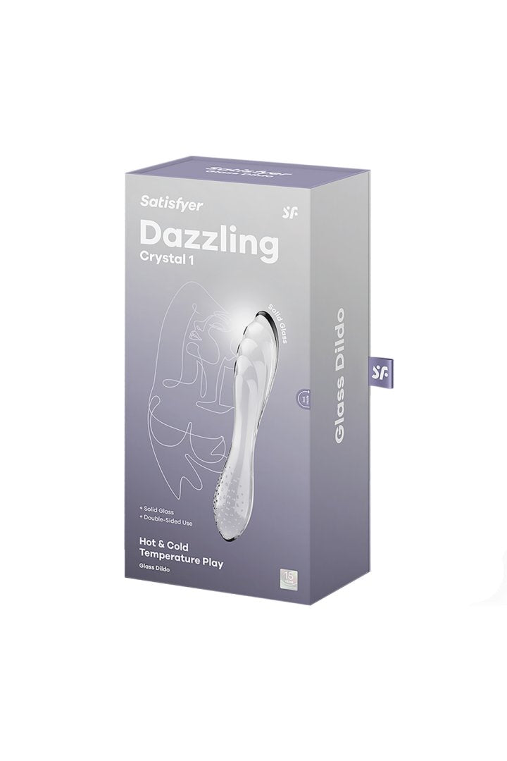 Gode en verre transparent haute qualité Dazzling Crystal 1 Satisfyer