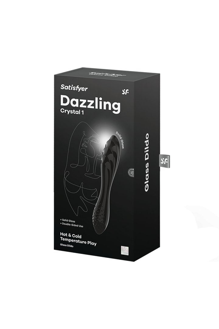 Gode en verre noir haute qualité Dazzling Crystal 1 Satisfyer