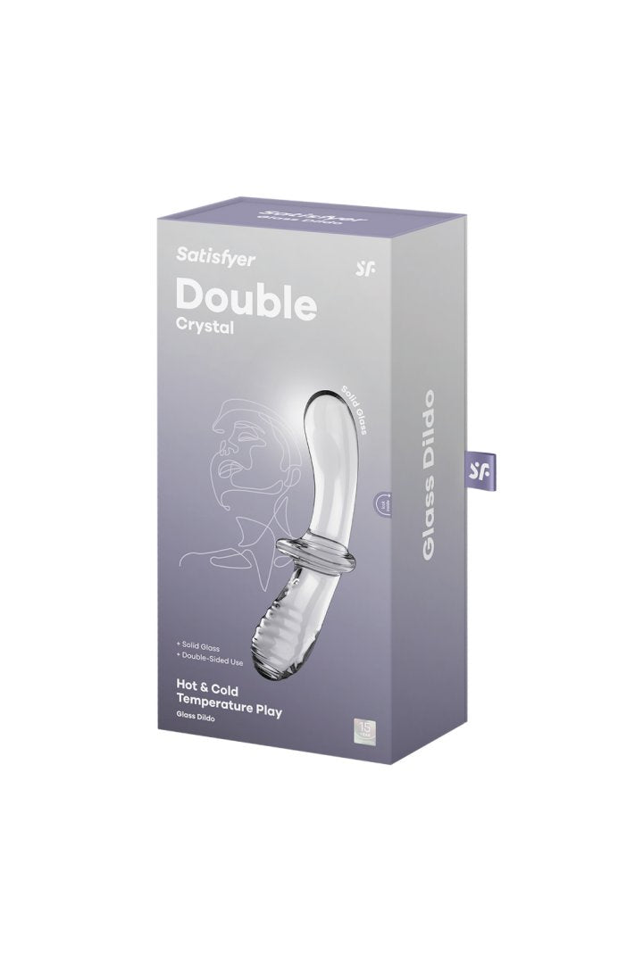 Gode en verre borosilicaté massif transparent Double Crystal Satisfyer