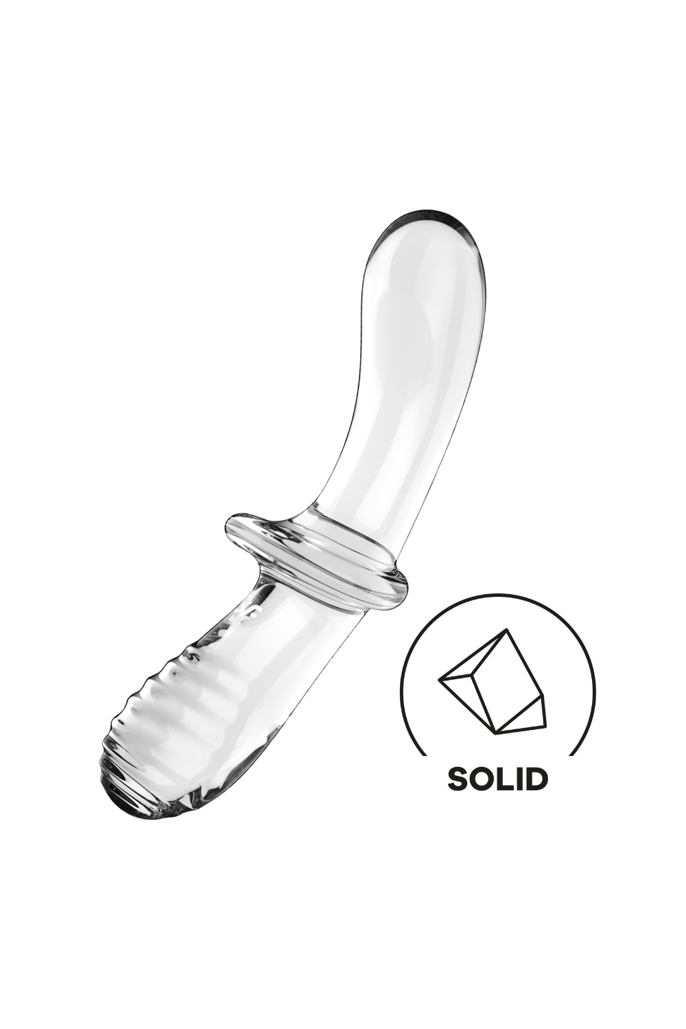 Gode en verre borosilicaté massif transparent Double Crystal Satisfyer