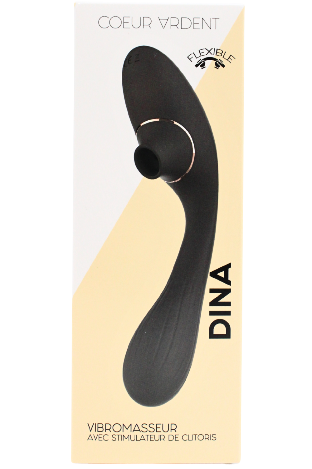 Stimulateur Clitoridien & Vibromasseur Point G 2-en-1 DINA Noir