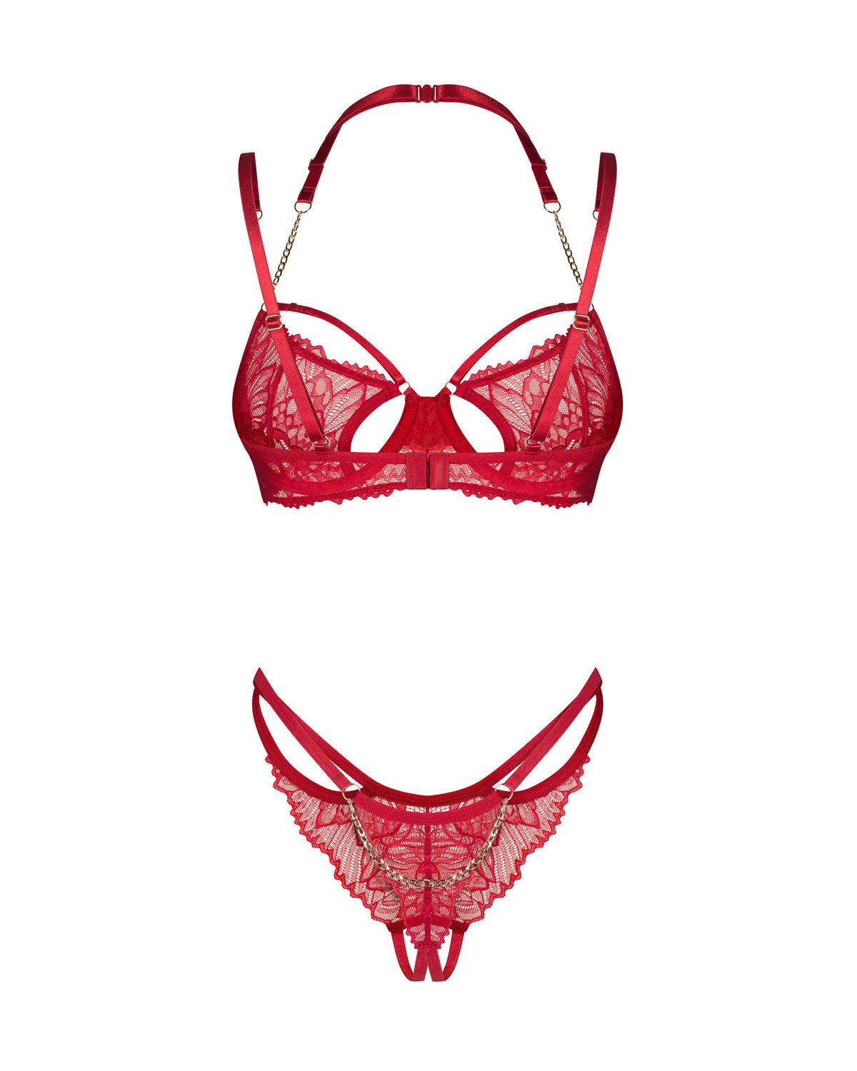 Matildea ensemble lingerie ouvert rouge