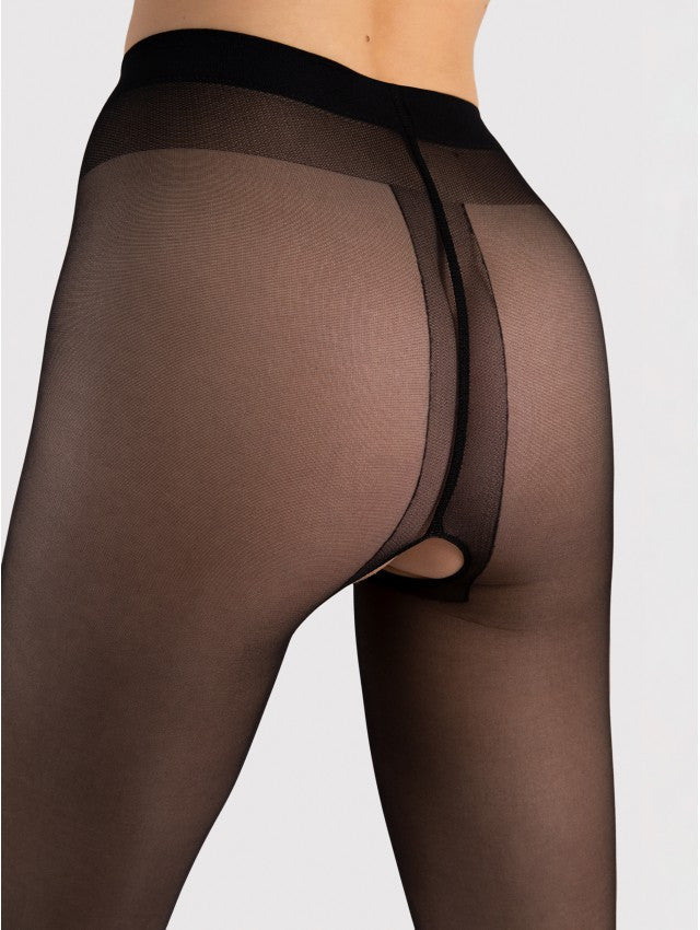 Ouvert Collants 20 DEN - Noir