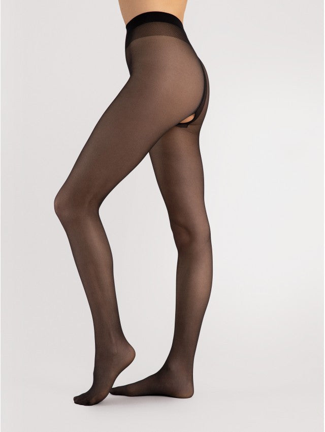 Ouvert Collants 20 DEN - Noir