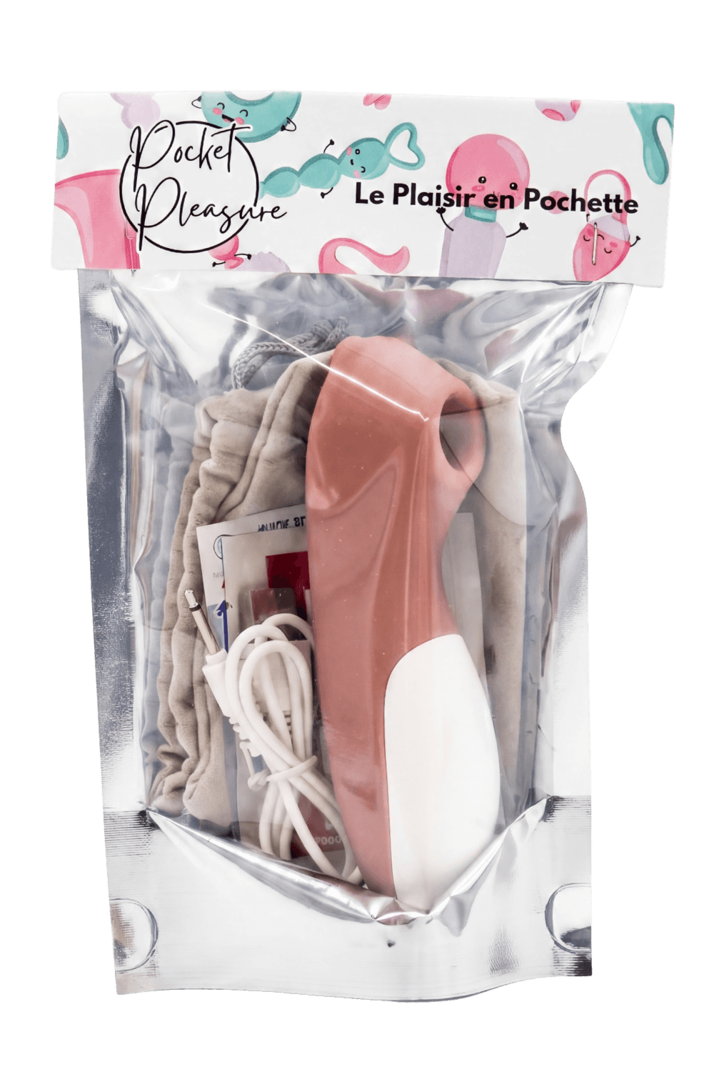 Stimulateur de clitoris Teddy Bear Pocket Pleasure + 1 dosette de lubrifiant